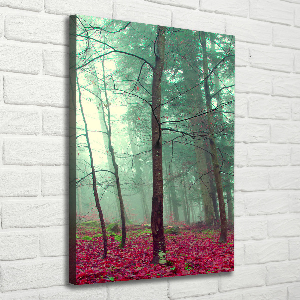 Fotografía en lienzo vertical Bosque en otoño