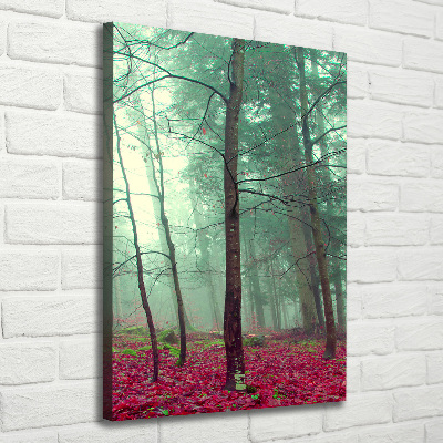 Fotografía en lienzo vertical Bosque en otoño
