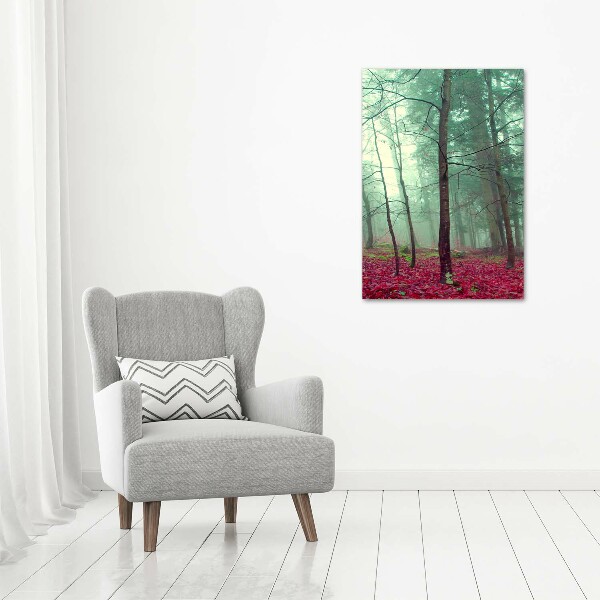Fotografía en lienzo vertical Bosque en otoño
