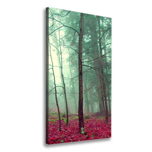 Fotografía en lienzo vertical Bosque en otoño
