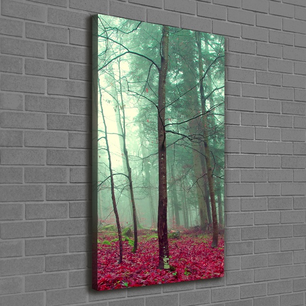 Fotografía en lienzo vertical Bosque en otoño