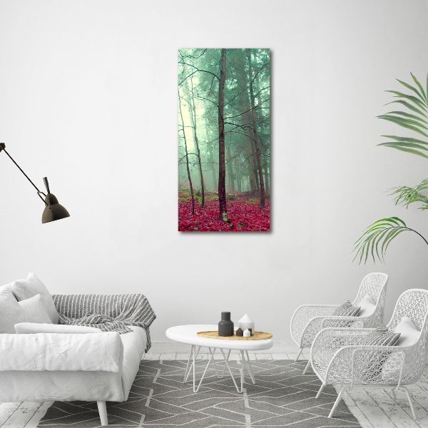 Fotografía en lienzo vertical Bosque en otoño