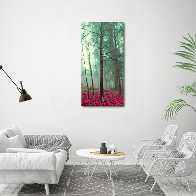 Fotografía en lienzo vertical Bosque en otoño