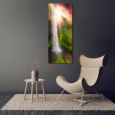 Cuadro canvas decorativo para salón vertical Cascada