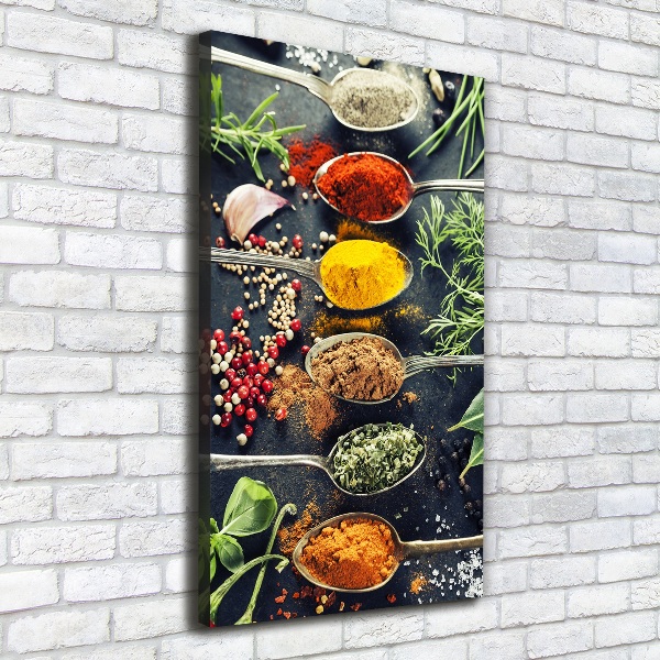 Fotografía en lienzo vertical Especias
