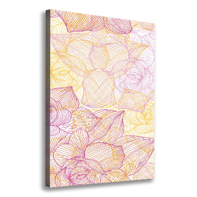 Impresión en lienzo vertical Flores