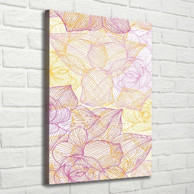 Impresión en lienzo vertical Flores