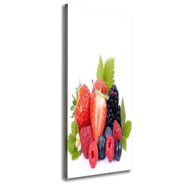 Cuadro canvas decorativo para salón vertical Frutos del bosque