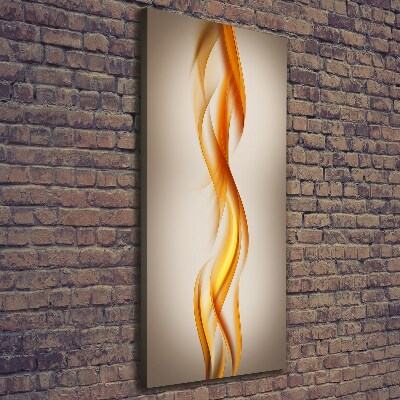 Cuadro canvas decorativo para salón vertical Ondas abstractas