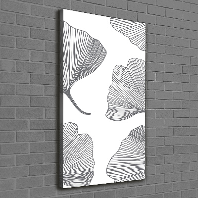 Fotografía en lienzo vertical Gingko