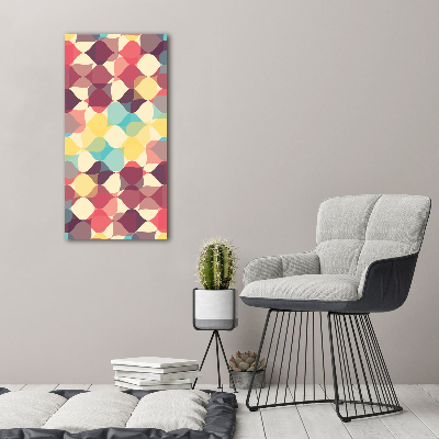 Cuadro moderno en lienzo resistente uv vertical Fondo geométrico