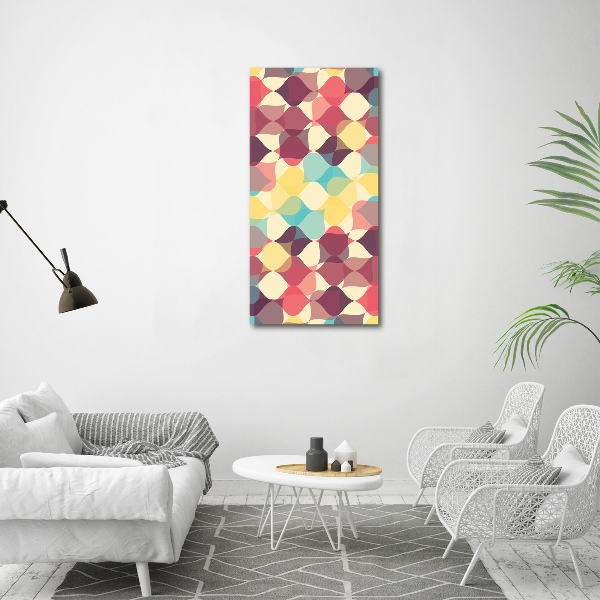 Cuadro moderno en lienzo resistente uv vertical Fondo geométrico