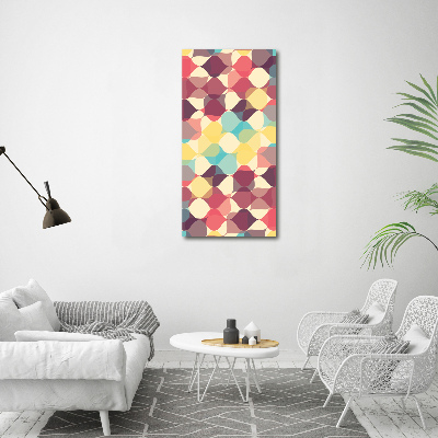 Cuadro moderno en lienzo resistente uv vertical Fondo geométrico