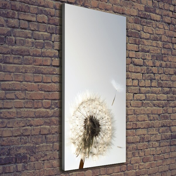 Cuadro canvas decorativo para salón vertical Diente de león