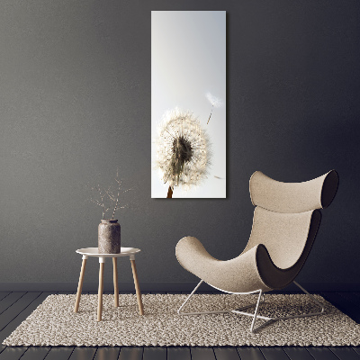 Cuadro canvas decorativo para salón vertical Diente de león
