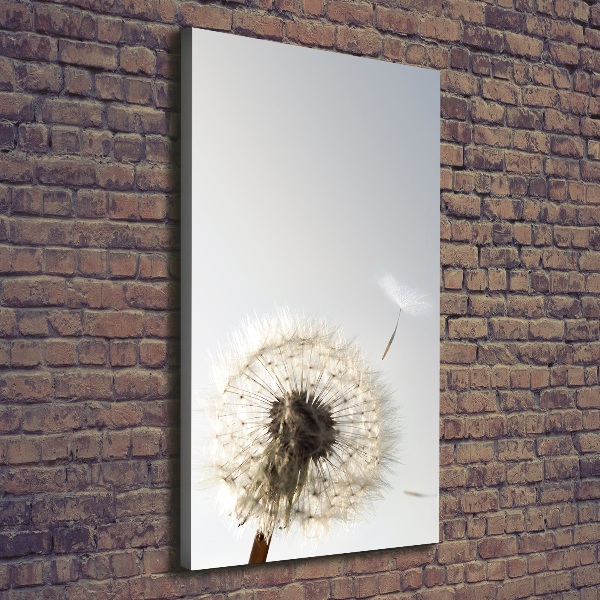 Cuadro canvas decorativo para salón vertical Diente de león