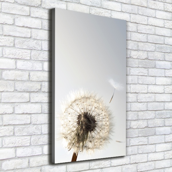 Cuadro canvas decorativo para salón vertical Diente de león