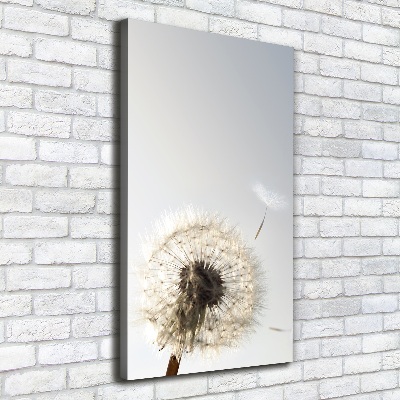 Cuadro canvas decorativo para salón vertical Diente de león