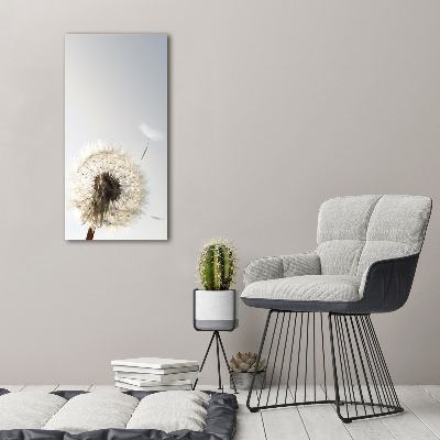 Cuadro canvas decorativo para salón vertical Diente de león