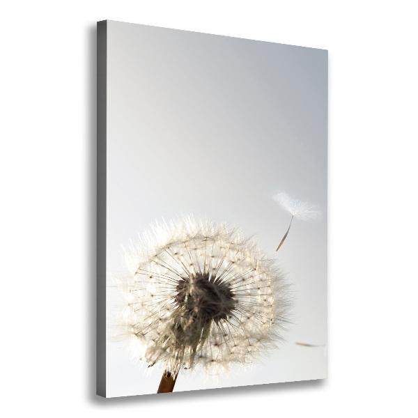 Cuadro canvas decorativo para salón vertical Diente de león