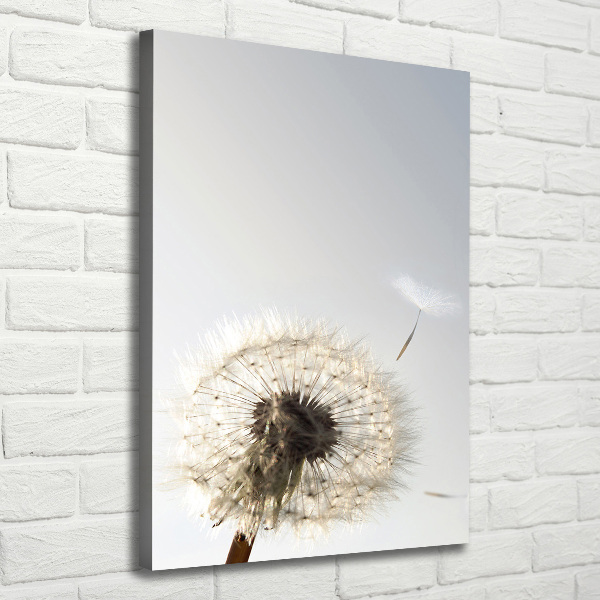 Cuadro canvas decorativo para salón vertical Diente de león