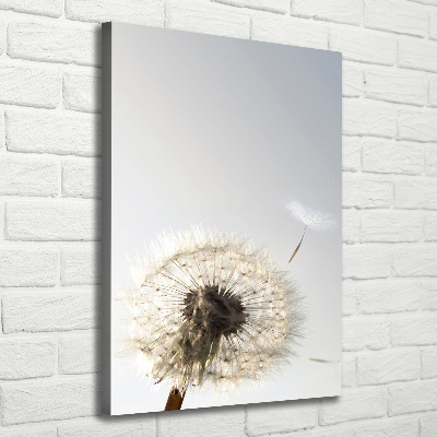 Cuadro canvas decorativo para salón vertical Diente de león