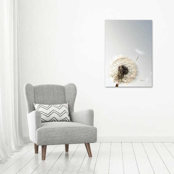 Cuadro canvas decorativo para salón vertical Diente de león