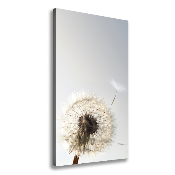 Cuadro canvas decorativo para salón vertical Diente de león