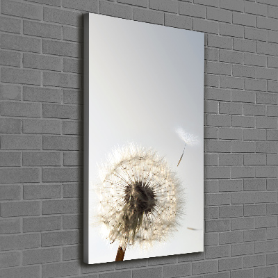 Cuadro canvas decorativo para salón vertical Diente de león
