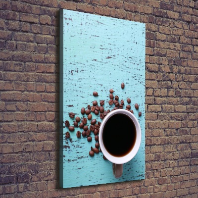 Fotografía en lienzo vertical Una taza de café