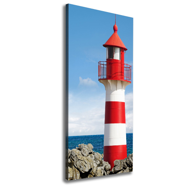 Cuadro canvas decorativo para salón vertical Faro
