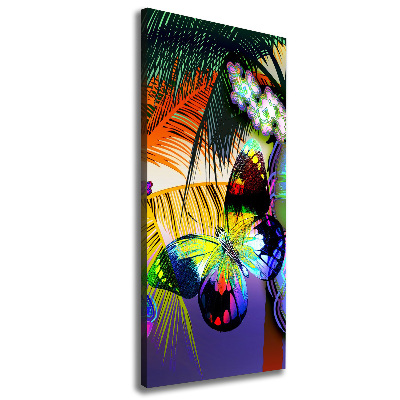 Fotografía en lienzo vertical flores de colores