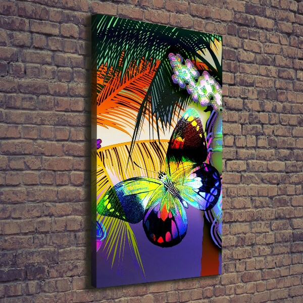 Fotografía en lienzo vertical flores de colores