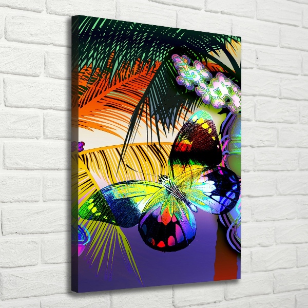 Fotografía en lienzo vertical flores de colores