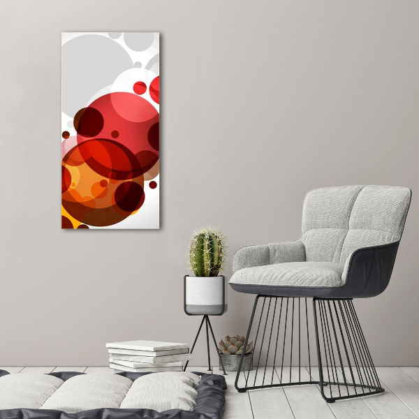 Cuadro canvas decorativo para salón vertical Abstracción circular