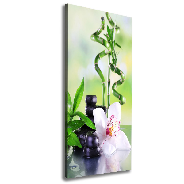 Cuadro canvas decorativo para salón vertical Bambú