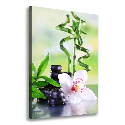 Cuadro canvas decorativo para salón vertical Bambú