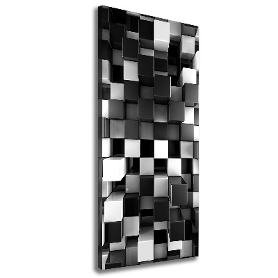 Cuadro moderno en lienzo resistente uv vertical Abstracción cúbica
