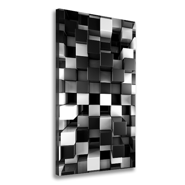 Cuadro moderno en lienzo resistente uv vertical Abstracción cúbica