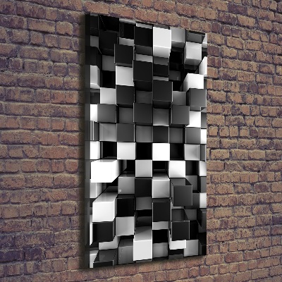 Cuadro moderno en lienzo resistente uv vertical Abstracción cúbica