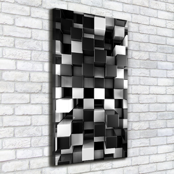 Cuadro moderno en lienzo resistente uv vertical Abstracción cúbica