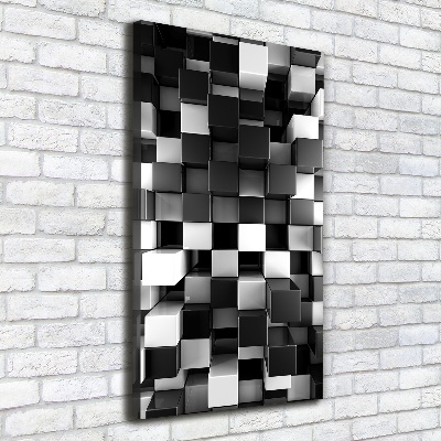 Cuadro moderno en lienzo resistente uv vertical Abstracción cúbica