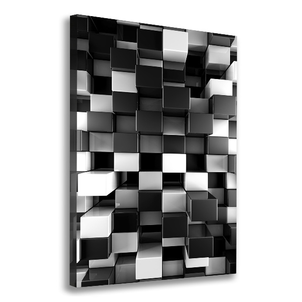 Cuadro moderno en lienzo resistente uv vertical Abstracción cúbica