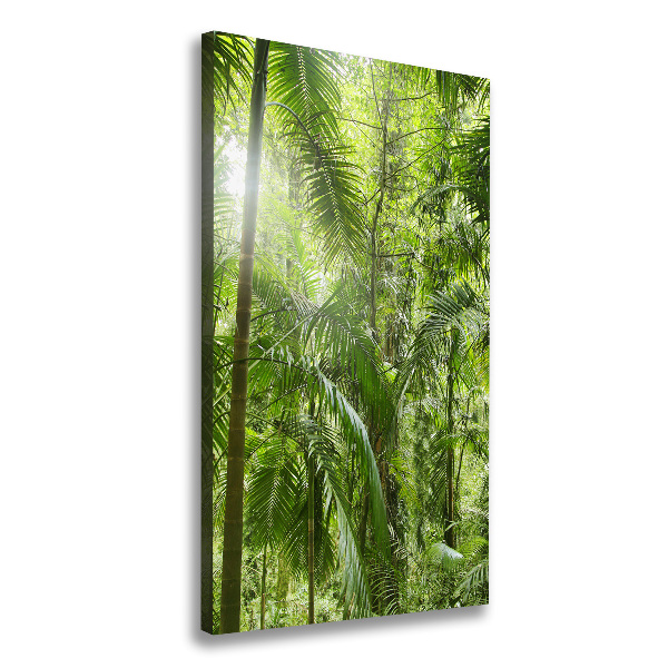 Cuadro canvas decorativo para salón vertical Selva tropical