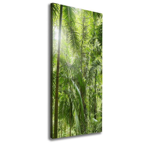 Cuadro canvas decorativo para salón vertical Selva tropical