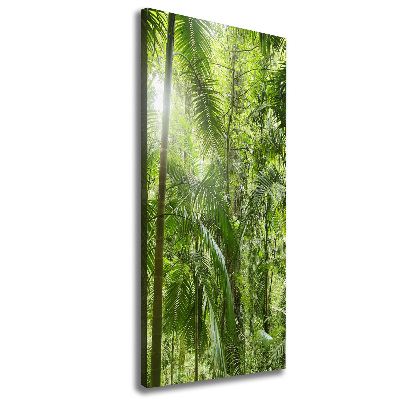 Cuadro canvas decorativo para salón vertical Selva tropical