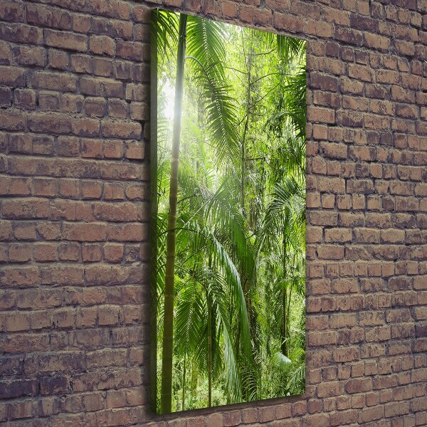 Cuadro canvas decorativo para salón vertical Selva tropical