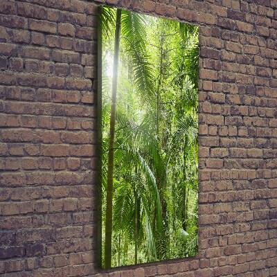Cuadro canvas decorativo para salón vertical Selva tropical