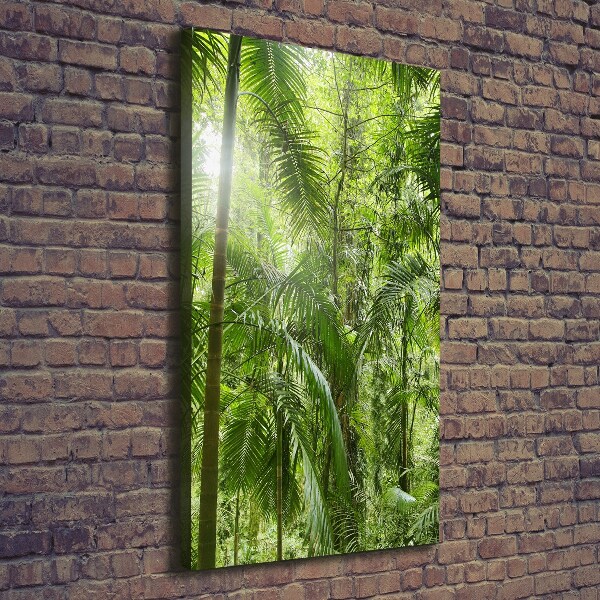 Cuadro canvas decorativo para salón vertical Selva tropical