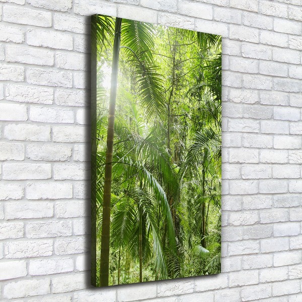 Cuadro canvas decorativo para salón vertical Selva tropical